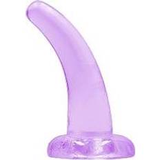 RealRock Crystal Clear Enkel Dildo med sugekopp 5" 11,5 cm Lilla