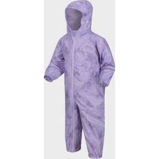 Purple Rain Overalls Children's Clothing Regatta Kid's Pobble Waterproof Puddlesuit - Purple