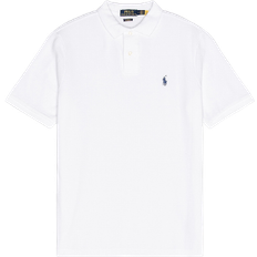 Polo Ralph Lauren Slim Fit Mesh Polo Shirt - White/Navy