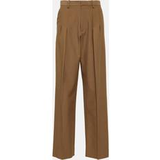 Victoria Beckham Tan Front Pleat Trousers 8433 Fawn