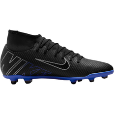 Nike 46 ⅔ - Men Football Shoes Nike Mercurial Superfly 9 Club MG - Black/Hyper Royal/Chrome