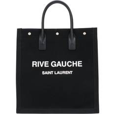 Saint Laurent Rive Gauche Canvas Tote Bag - Black