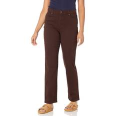 Gloria Vanderbilt Women's Amanda Jean Brown Pants 10-Regular