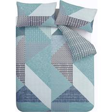 Catherine Lansfield Larsson Geo Duvet Cover Blue (230x220cm)