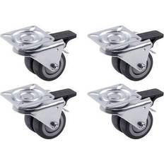 Metafranc WU0804660 Dual wheel casters Ø 50 mm, 60 x 60 mm, TPR, ball bearing, FS, 4 pcs