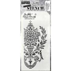 Tim Holtz layering stencil crest ths161