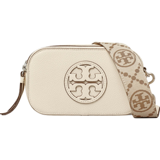 Tory Burch Miller Mini Leather Crossbody Bag - Beige