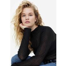 H&M Jumpers H&M Ladies Black Rib-knit jumper