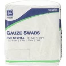 Premier 1660 Cotton Gauze Swabs 8 Ply Paper Packs