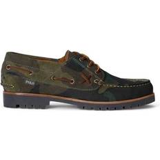 Green - Men Boat Shoes Polo Ralph Lauren Ranger Boat Shoe Camo Olive