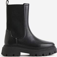 H&M Ladies Black Leather Chelsea boots