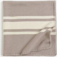 H&M Purl-Knit Wool Blanket Mole/Striped