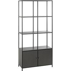 HAKU Möbel Regal, Metall, schwarz, T 37 x B 80 x H 176 cm Bücherregal