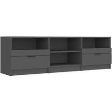 Grey TV Benches vidaXL Home Media Unit TV Bench 150.1x43.4cm