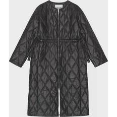 Ganni Shiny Long Quilted Shell Coat