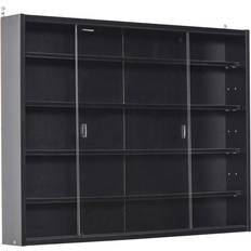 Black Wall Shelves Homcom 5-Tier Display Wall Shelf