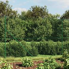 Green Welded Wire Fences vidaXL Trådhegn flange 1,4x10 m