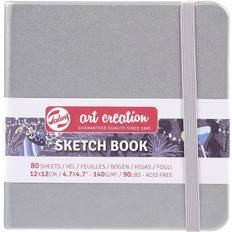 Silver Sketch & Drawing Pads Talens Art Creation Sketchbook Shiny Silver 12x12cm 140g 80 sheets