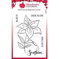 Woodware clear stamps 4"x6"-singles lily sketch -jgs760