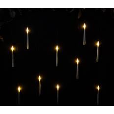 Plastic LED Candles Premier Floating Silver LED Candle 15cm 10pcs