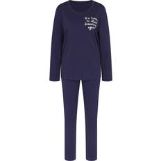 Triumph Sleepwear Triumph Schlafanzug, Baumwolle, U-Ausschnitt, für Damen, blau
