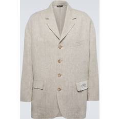 Dolce & Gabbana Oversize single-breasted linen and viscose jacket