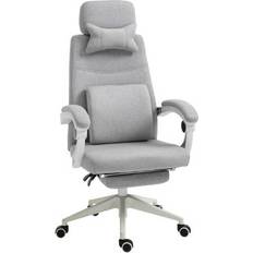Silver/Chrome Office Chairs Vinsetto 360 Degrees Grey Office Chair 127cm
