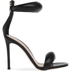 Zipper Heeled Sandals Gianvito Rossi Bijoux - Black