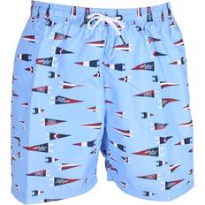 Tommy Hilfiger Boys Swim Shorts Tommy Hilfiger Boy's Pennant Print Swim Shorts, Oxford Blue