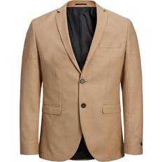 Beige - Men Blazers Jack & Jones Solaris Super Slim Fit Blazer - Beige/Curds/Whey