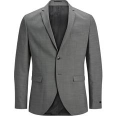 Slit Blazers Jack & Jones Solaris Super Slim Fit Blazer - Grey/Light Grey Melange
