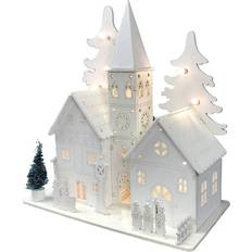 Selections Village Scene with LEDs Christmas Lamp