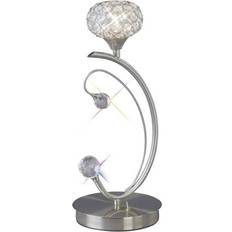 Inspired Lighting Cara 1-Bulb Satin Nickel/Crystal Table Lamp