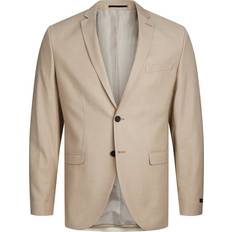 Beige - Men Blazers Jack & Jones Solaris Super Slim Fit Blazer - Beige/Pure Cashmere