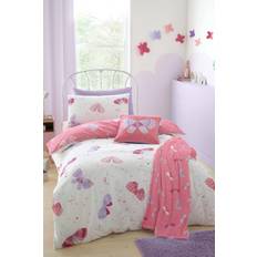 Bedlam Flutterby Butterfly Cotton Reversible Duvet Cover Pink