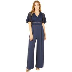 Yumi Lace Bodice Wrap Jumpsuit, Navy