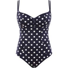 Panache Anya Riva Spot Balcony Swimsuit - Navy/Vanilla