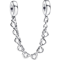 Pandora Linked Hearts Safety Chain - Silver