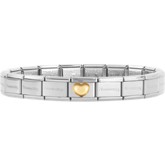 Signet Rings Jewellery Nomination Classic Heart Starter Bracelet - Silver/Gold