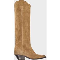 Beige - Women High Boots Isabel Marant Lomero suede knee-high boots beige