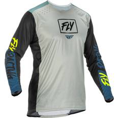 Fly Racing 2022 Adult Lite Jersey Grey/Teal/Hi-Vis, XX-Large