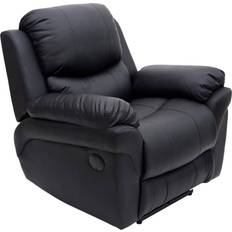 Black leather recliner chair More4Homes Madison Electric Automatic Recliner Armchair 101cm