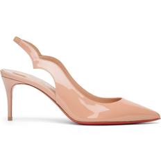 Christian Louboutin Patent leather slingback pumps beige