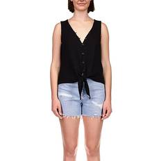 Sanctuary Link Up Tie Front Tank Top Black