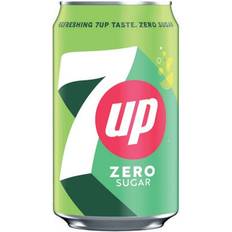 Fizzy Drinks 7UP Zero Lemon and Lime Soft Drink Canned 330ml