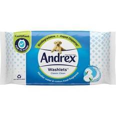 Andrex Washlets Classic Clean Biodegradable Flushable Toilet Wipes 12 Pack