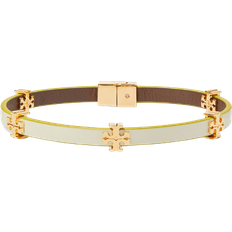 Tory Burch Eleanor Leather Bracelet - Gold/Ivory