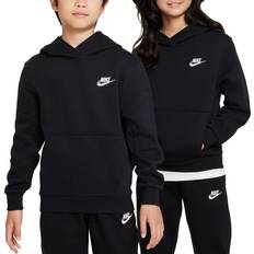 Nike Girls Tops Children's Clothing Nike Kid's Sportswear Club Fleece Pullover Hoodie - Black/White