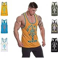 Gold - Men Tank Tops Golds Gym Muscle Joe Vest Sn99 Yellow