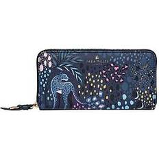 Sara Miller Midnight Tahiti Leopard Large Zip Purse